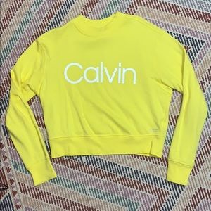 YELLOW CALVIN KLEIN SWEATSHIRT